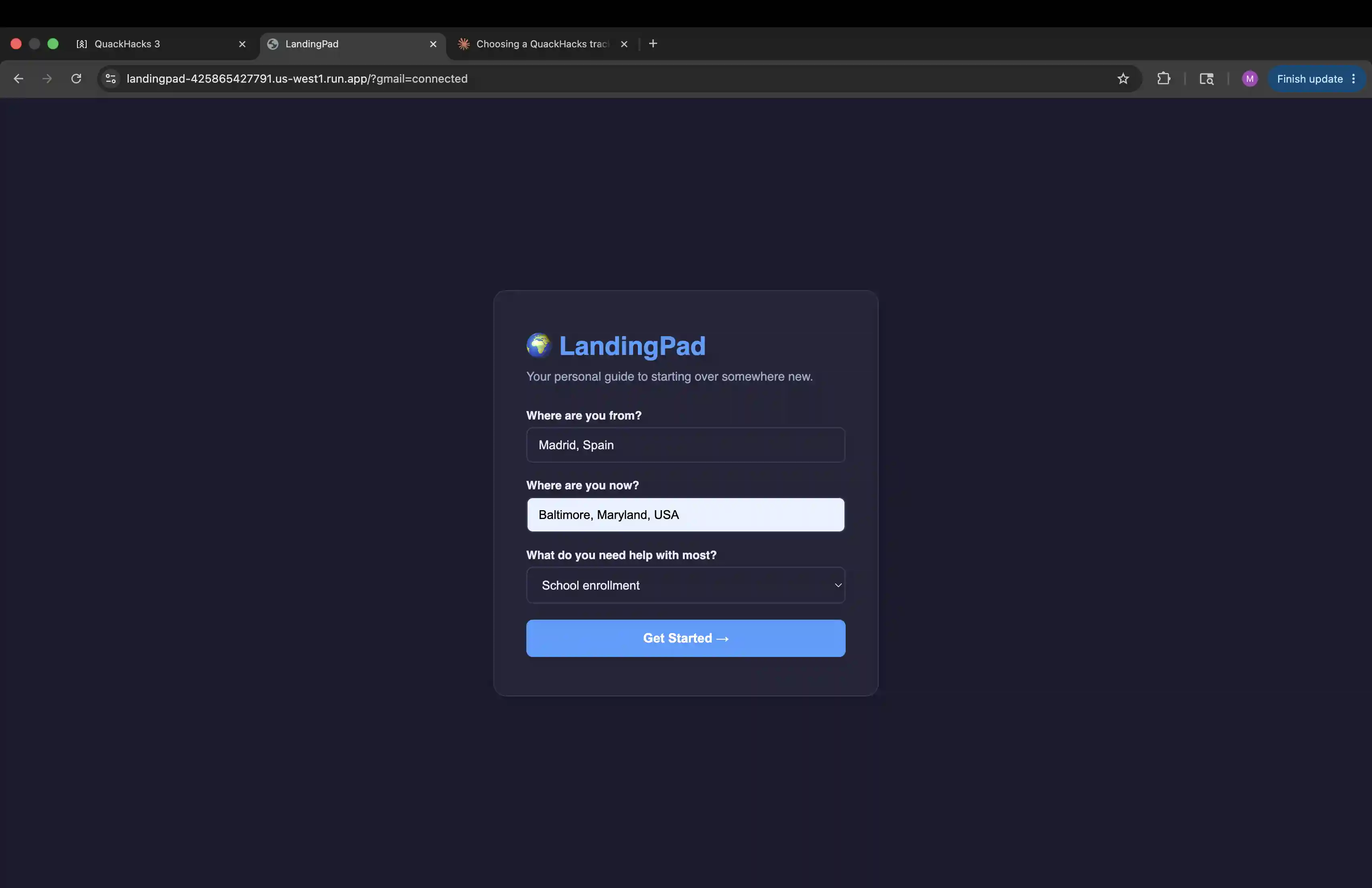 LandingPad preview